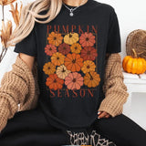 Comfort Colors Pumpkin Season Women's Short Sleeve Graphic T-Shirt - Casual Cotton Top - Womenswear