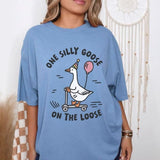 Comfort Colors Silly Goose Women's Short Sleeve Casual Cotton Graphic T-Shirt with 