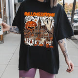 Comfort Colors Vintage Halloweentown Women's Short Sleeve Casual Cotton Graphic Tshirt Est 1978 Halloween Design