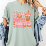 Comfort Colors Women's Short Sleeve Cotton Graphic T-Shirt - Maybe Iced Coffee Is Addicted to Me - Womenswear, Top
