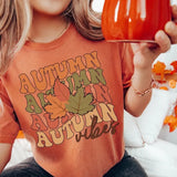 Comfort colors Autumn Vibes Short sleeve casual cotton graphic tshirt