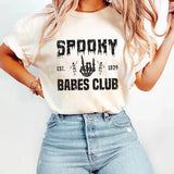 Comfort colors Spooky babes club short sleeve casual cotton graphic tshirt