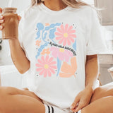 Comfort colors bloom wild short sleeves casual cotton graphic tshirt