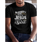 Comfortable and breathable men's crew neck T-shirt, Summer casual style, regular version, spiritual 