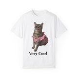 Cool Cat Unisex T-Shirt, Fun Gift for Cat Lovers, Casual Wear, Pet Enthusiast, Unique T-Shirt, Summer Style Cotton Comfort Fabric