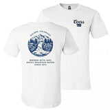 Coors Banquet Waterfall Seal Front and Back Print T-Shirt