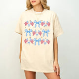 Coquette American Flag Shirt, Coquette Bow Shirt, 4th of July sublimation, America Shirt, Freedom, American Flag sublimation, American girl Shirt