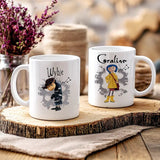 Coraline And Wybie 2 Side Mug, Coraline Movie Mug, Funny Shirt 2024, Coraline Movie Vintage Retro Horror Mug,