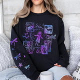 Coraline Dreaming Tunnel to Parallel World color Sweatshirt Hoodie, famous horror movies tshirt, Horror Character Shirt, Halloween Crewneck Sweatshirt
