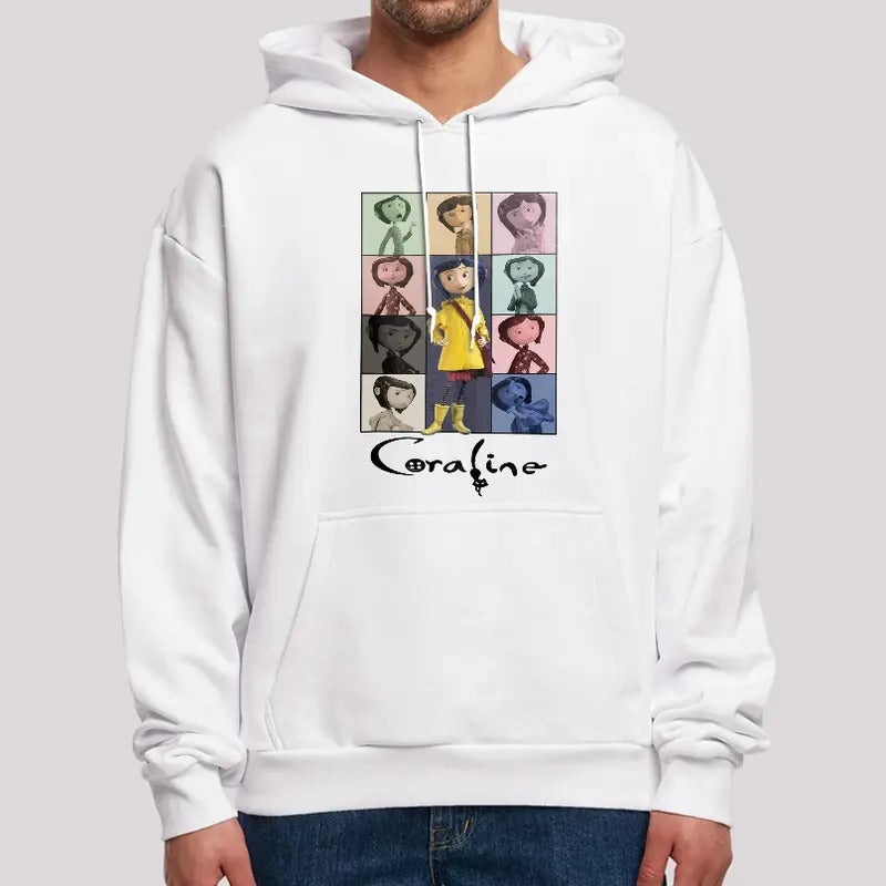 Coraline Shirt, Women Top Shirt, Horror Film Tee, Cartoon Film T-Shirt, Coraline Fan Shirt, Gift For Her, Fantasy Film T-Shirt, Movie Shirt