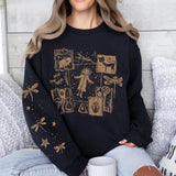 Coraline dreaming Golden style Sweatshirt Hoodie, famous horror movies tshirt, Horror Character Shirt, Halloween Crewneck Sweatshirt Sweaters