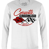 Corvette Stingray Long Sleeve T-Shirt - White graphic tee