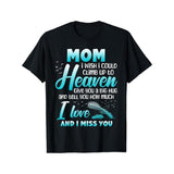 [Cotton Angel T-Shirt] Casual Cotton "Mom My Angel in Heaven" Men's T-Shirt - Stretchy, Machine Washable with Unique Print Design Made in USA