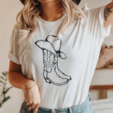 Cowboy Boots Knockin Country Vintage Cowgirl Boots Unisex Shirt, BOHO Boots Cowboy Gift T-Shirt