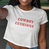 Cowboy Cushions baby tee, Cowgirl western aesthetic shirt, Crop top, Summer Festival outfit