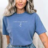 Cowboy Goose Comfort Colors Shirt, One Silly Goose Tee, Got Too Silly Meme Gift Cotton Fabric Top Womenswear