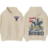Cowboy Rodeo Vintage Graphic 2-Sided Hoodie & T-Shirt, Retro Cowboy Hoodie, Vintage Washed Hoodie, Graphic Tees, Tops & 90s Vintage Clothes