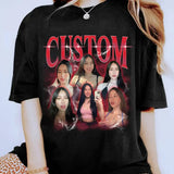 Custom Girl friend T-Shirt, Shirt With Girlfriend Face, Custom Photo Vintage Shirts, Custom Your Own Picture Idea, Womenswear Crewneck