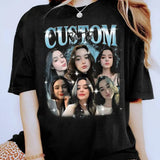 Custom Graphic Photo Vintage Comfort Colors Shirt, Girlfriends Bootleg Graphic Shirt, Personalize Bootleg Custom, Bachelor Party, Top Womenswear