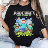 Custom Personalized DadCraft T-shirt, Happy Father's Day Shirt, Chicken Jockey Gaming, Happy Father's Day Gift, Trending Game Unisex Tee