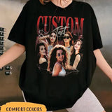 Custom Your Own Bootleg T-shirt, Custom Bootleg Comfort Color Shirt, 90s Vintage Bootleg Shirt, Custom your own Photo, Vintage Graphic Gift Top Womenswear