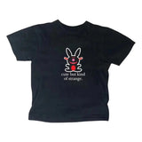 Cute But Kind Of Strange Happy Bunny Baby Tee, Gothic Emo Girl Top, Scene Clothing 2000s, Y2k Top Women Streetwear, Casual Cotton Short Sleeve Gift For Her