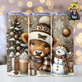 Cute Cow Christmas Stainless Steel 20oz Tumbler