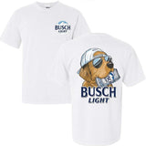 Cute Golden Bitting Busch Light Beer Can Shirt, Funny Busch Light Dog Hunter T-shirt, Unisex Cotton Fit, Gift for Dad Mom