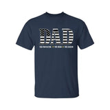 Dad The Protector Hero Legend American Flag Dad Father's Day T-Shirt, Men's Cross Graphic Tee, 2025 Casual Summer Outfit, For Men, For Women, Cotton