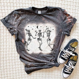 Dancing Skeletons Bleached t-Shirt