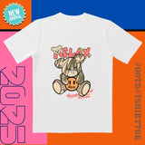 Black Background Bear Tee | 'Relax' Cozy Vibes Outfit | Home/Date Night Essentials