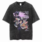 Demon Slayer T-shirt from Kimetsu no yaiba Anime - Retro Unisex Tee Casual Cotton