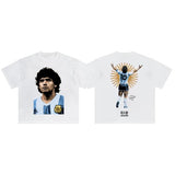 Diego Maradona Argentina T-Shirt, Maradona 2-Sided Vintage Graphic Tees, Unisex Soccer Shirt, Sport Merch, Gift For Fan, Cotton comfort Menswear Womenswear Streetwear