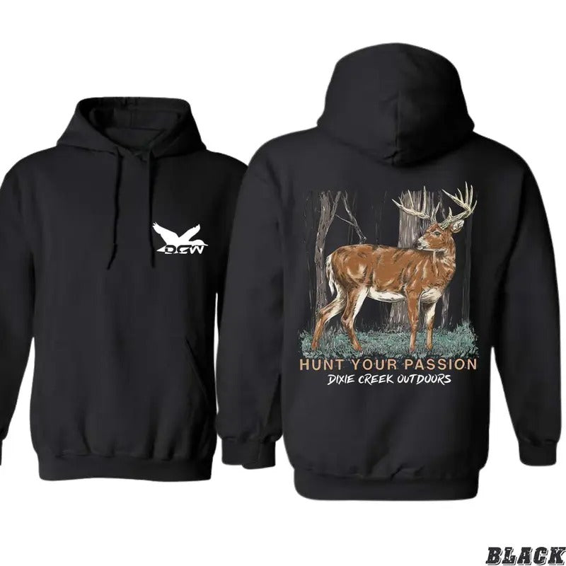 Dixie Creek Outdoors Hoodie - Deer Hunting, Camo Country Hoodies, Perfect for Outdoor Enthusiasts, Ideal for Casual Wear,   Hoodie For Men