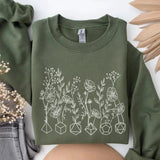 Dnd T Shirts, Dungeon Master Sweatshirt, Dandelion Flower Dice, Dnd Gifts for Dm T-Shirt, d&d Apparel Funny, Dnd Birthday Gift, D20 Sweater