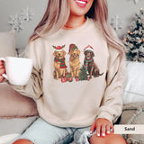 Dog Christmas Sweatshirt, Golden Retriever, Black Labrabor and Chocolate Labrabor, Dog Christmas Sweatshirt, GBC
