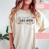 Dog Mama, Retro, Vintage Comfort Colors T shirt, Dog Lover Tee, Pet Lover Shirt Collar Cotton Top Garment Womenswear Fabric Soft