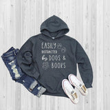 Dogs And Books Shirt, Read Hoodie, Book Hoodie, Reading Hoodie, Book Lover Gift, Librarian Gift, Book Gift KEBE9