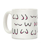 Doodle Boobs Coffee Mug, Gift Idea Trending Funny Mug Ceramic Classic