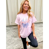 Double Flag Bow Graphic Top