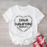 Down Syndrome Awareness Heart Shirt, Extra Chromosome 3 21 T-Shirt, World Down Syndrome Tee, T21 Shirt, Blue Yellow Supporting Shirt, Gift Shirt For Teacher.