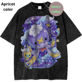 Drifloon T-Shirt, Drifblim, Pokemon Shirt, PKM Shirt, Anime TShirt, Vintage Tee, Streetwear Shortsleeve Printed Womenswear Top