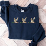 Duck Sweatshirt Unisex, Nature Hiking Shirt, Bird Hunting Gift for Dad, Perfect for Wife & Outdoor Lovers Cotton Menswear