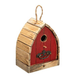 Vintage, Farmhouse Style, Red, Solid Wood, Outdoor Birdhouse