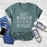 Easily Distracted By Plants Shirt, Plant Love Shirt, Plant Lover Gift, Plant Lover Tee, Unisex Jersey Short Sleeve Tee, Gardening Shirt