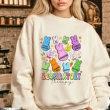 Easter Respiratory Therapist Sweatshirt Casual Street Style Fleece Fabric Crewneck Pullover Sweatshirt Tops Trendy for Women for Men