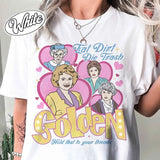 Eat Dirt, Di!e Trash Stay Golden With Pocket Graphic Tee 90s S!tcom Mom Vibes, Sarcastic Mom, Funny Mom, Top Womenswear, Lady Underwear
