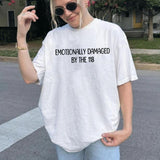 Emotinally Damaged By The 118 Tshirt, 911 Tv Show Shirt, Mental Health Gift, Mindfulness Clothing, Unisex Short Sleeve Tee