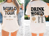 Epcot World Tour Shirt, Retro Drink Around The World Shirt, Group Trip Shirt, Retro Epcot Shirt, Soft Unisex Fit, Music Lover's Gift, Trendy Concert Merch, Full Sizes, Full Colors, Comfort Cotton Tshirt