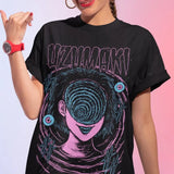 Exclusive Anime shirt Anime lover shirt, Anime Gift, anime fans tee,Girlfriend Shirt Unisex Horror Manga Creepy Girl T-Shirt All Size